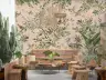 Blush Pink Botanical Garden Birds Wallpaper 6
