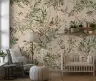 Blush Pink Botanical Garden Birds Wallpaper 8