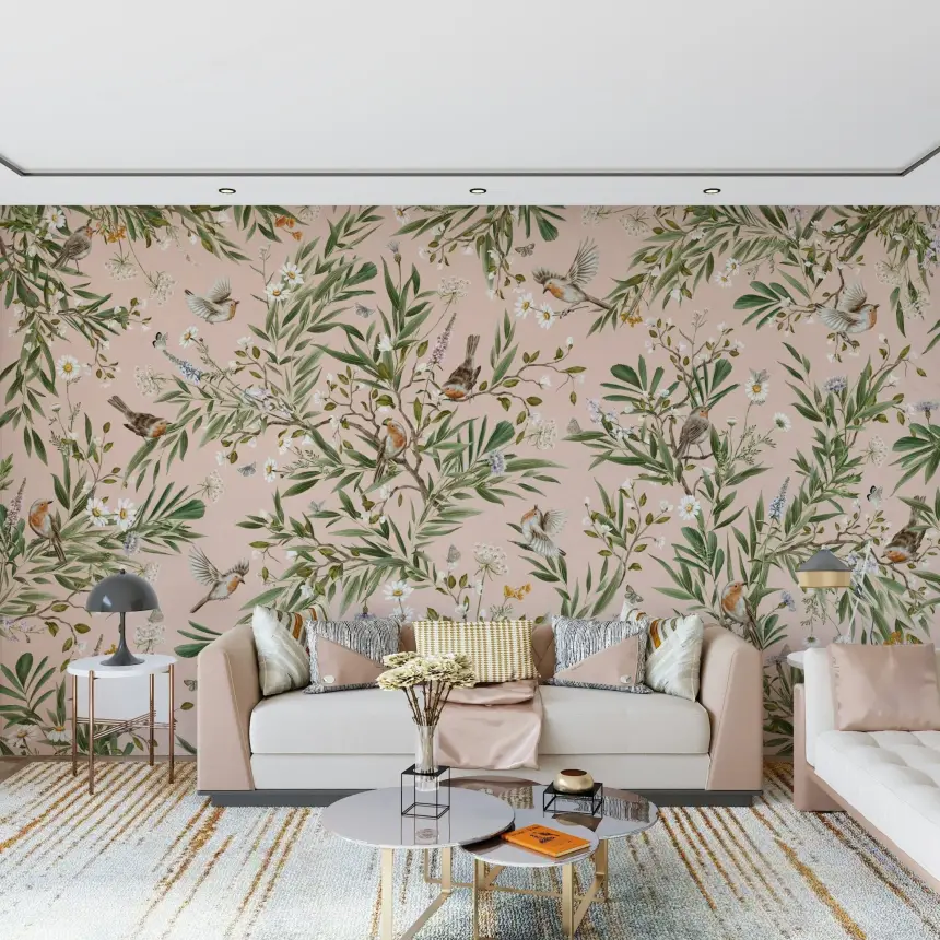 Robin's Bloom Wall Mural