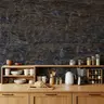 Dark Textured Rock Face Wall Mural 6