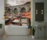 Historic Stone Arch Bridge and Rowing Boats Wall Mural 7