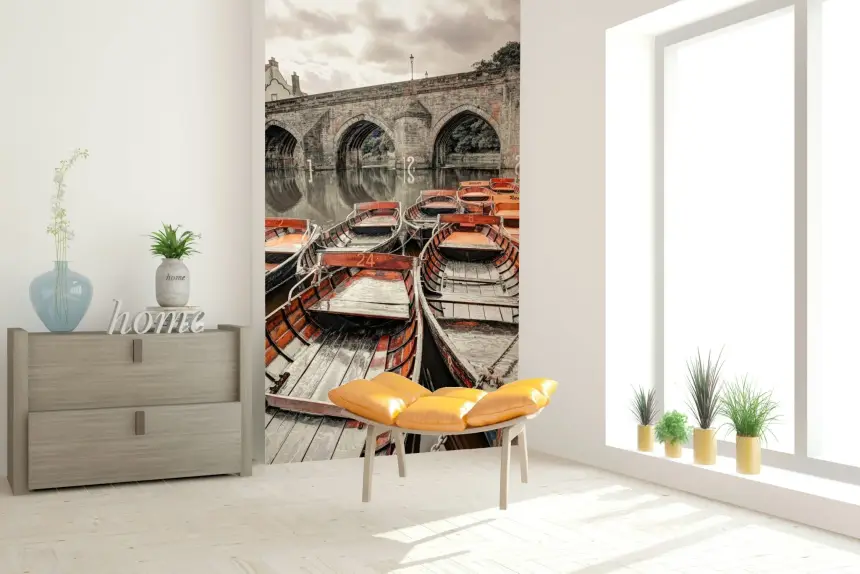 Rowing Boats Wall Mural