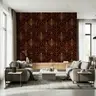 Opulent Ruby Art Deco Geometric Wallpaper 6