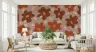Abstract Terracotta Floral Brushstroke Wall Mural 6