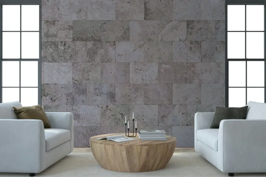 Rustic Block Wall Mural -2306178