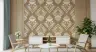 Earthy Cream Folk Art Botanical Pattern Wallpaper 6