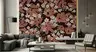 Modern Terracotta Leaf and Floral Pattern Wall Mural 8