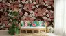 Modern Terracotta Leaf and Floral Pattern Wall Mural 6