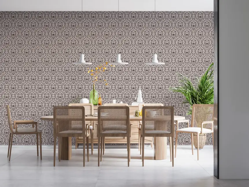 Rustic Damask Wallpaper