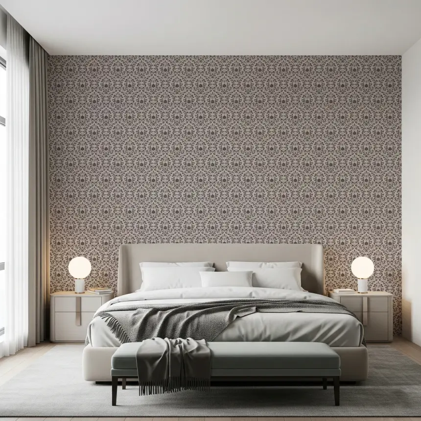 Rustic Damask Wallpaper