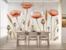 Watercolor Poppy & Dandelion Botanical Wall Mural 6
