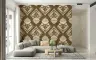 Contemporary Botanical Motif Brown Wallpaper 7