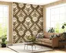 Contemporary Botanical Motif Brown Wallpaper 6