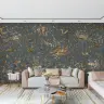 Vintage Forest Animals and Oak Tree Wall Mural 7