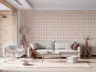 Rustic Terracotta Grid Pattern Wallpaper 7