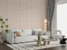 Rustic Terracotta Grid Pattern Wallpaper 6