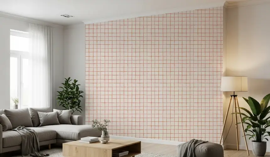 Rustic Grid Design Wallpaper
