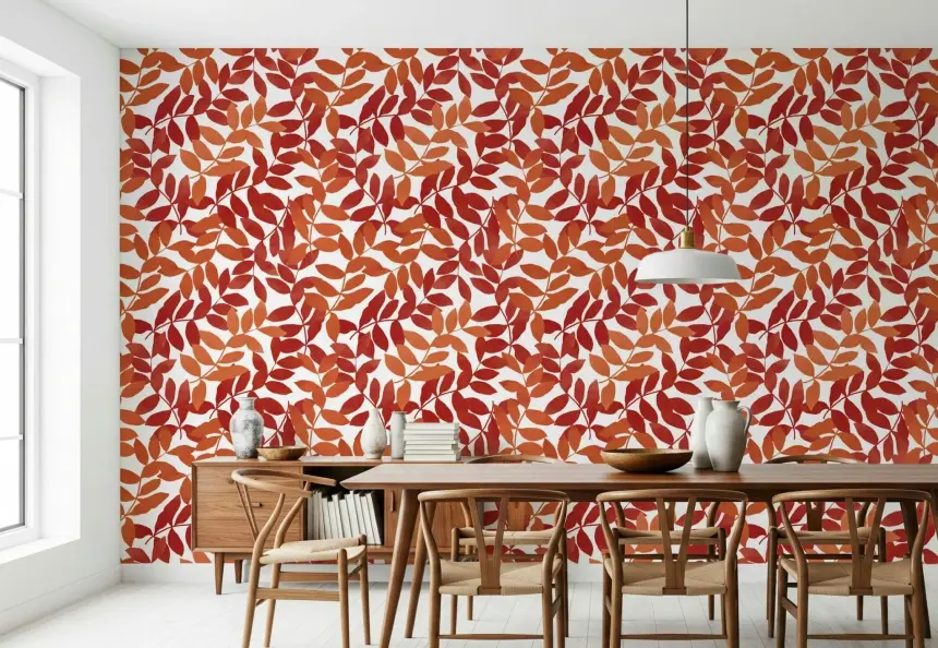 Rustic Leaves Wallpaper