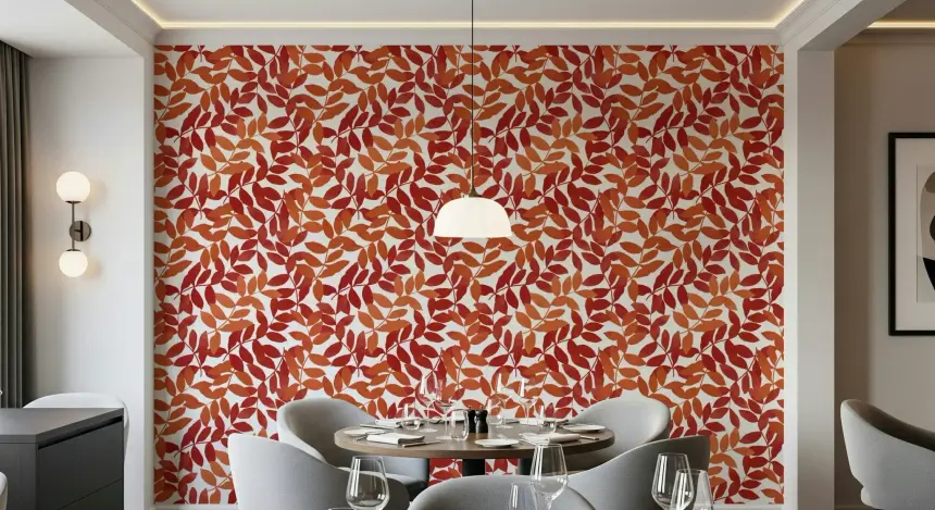 Rustic Leaves Wallpaper