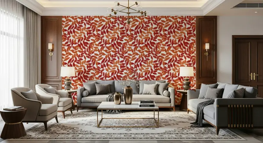 Rustic Leaves Wallpaper