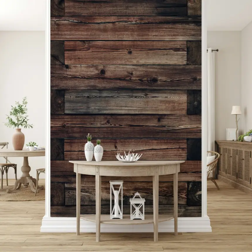 Rustic Timber Wall Mural -2226405