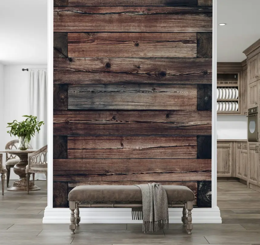 Rustic Timber Wall Mural -2226405