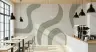 Modern Abstract Sage Green Flowing Strokes Wall Mural 8