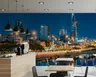 Vibrant City Skyline Night Wall Mural 7