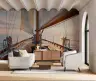 Golden Hour Sailboat Deck Ocean View Wall Mural 7