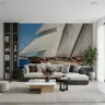 Vintage Wooden Sailboat Sea Journey Wall Mural 8