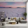 Expansive Pink Sunset Salt Flats Wall Mural 7