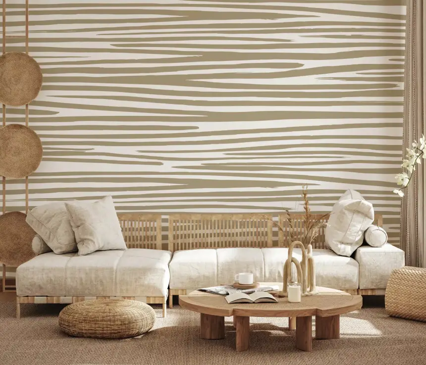 Sand Stripe Flow Wall Mural