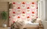 Cheerful Santa Faces Pattern Wallpaper 8