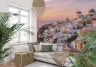 Santorini Sunset Coastal Village Wall Mural 7