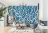 Dynamic Blue Abstract Curvilinear Wallpaper 6