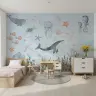 Whimsical Sea Creatures Nursery Wall Mural 7