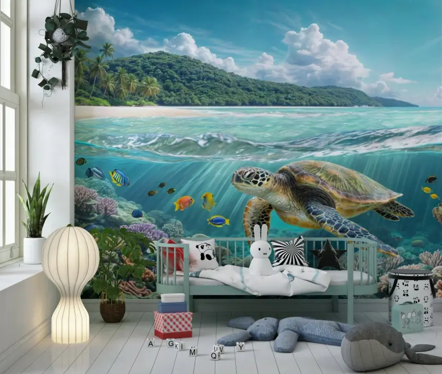Sea Turtle's Paradise Wall Mural