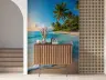Idyllic Turquoise Water Palm Beach Mural 8