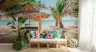 Tropical Beach Gazebo Wall Mural 7