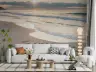 Serene Golden Hour Coastal Sunset Wall Mural 7