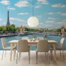 Eiffel Tower and Seine River Scenic Wall Mural 7