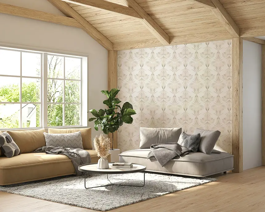 Palm Fronds: Sepia Dreams Wallpaper