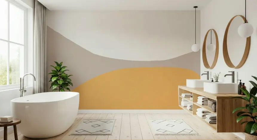 Contrasting Arcs Wall Mural - 2333637