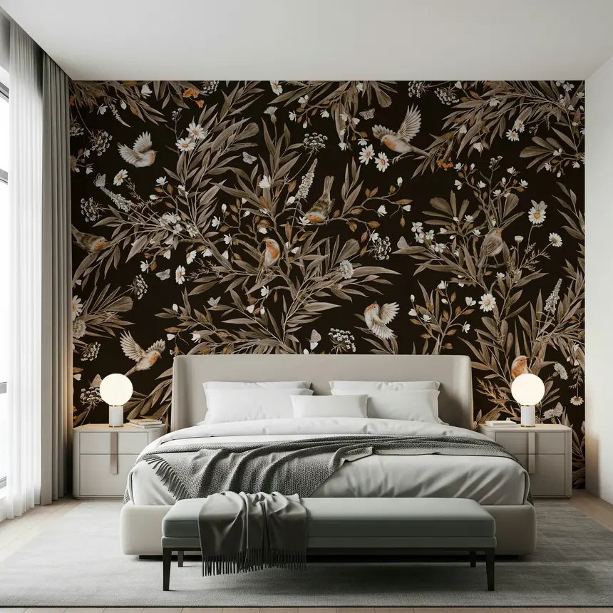 Serene Songbirds Wall Mural
