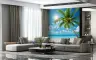 Sunny Tropical Palm Tree Beach Wall Mural 7