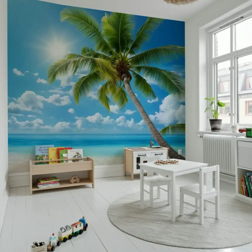Serene Tranquil Beach Wall Mural