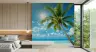 Sunny Tropical Palm Tree Beach Wall Mural 6
