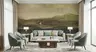 Serene Painted River Valley Wall Mural 5