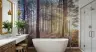 Misty Pine Forest Sunlight Wall Mural 6