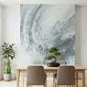 Elegant Silver Grey Abstract Fluid Art Wall Mural 6
